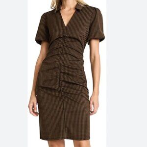 Donna Morgan Black & Brown Checkered Dress